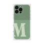 プレミアムスクエアケース with MagSafe［ オリジナル - initial two tone - M green ］