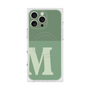 プレミアムスクエアケース with MagSafe［ オリジナル - initial two tone - M green ］