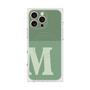 プレミアムスクエアケース with MagSafe［ オリジナル - initial two tone - M green ］