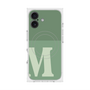 プレミアムスクエアケース with MagSafe［ オリジナル - initial two tone - M green ］