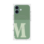 プレミアムスクエアケース with MagSafe［ オリジナル - initial two tone - M green ］