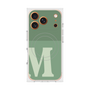 プレミアムスクエアケース with MagSafe［ オリジナル - initial two tone - M green ］