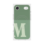 プレミアムスクエアケース with MagSafe［ オリジナル - initial two tone - M green ］