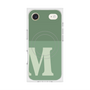 プレミアムスクエアケース with MagSafe［ オリジナル - initial two tone - M green ］