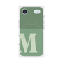 プレミアムスクエアケース with MagSafe［ オリジナル - initial two tone - M green ］
