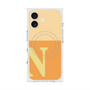 プレミアムスクエアケース with MagSafe［ オリジナル - initial two tone - N orange ］