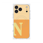 プレミアムスクエアケース with MagSafe［ オリジナル - initial two tone - N orange ］