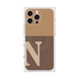 プレミアムスクエアケース with MagSafe［ オリジナル - initial two tone - N brown ］