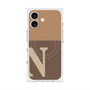 プレミアムスクエアケース with MagSafe［ オリジナル - initial two tone - N brown ］
