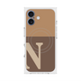 プレミアムスクエアケース with MagSafe［ オリジナル - initial two tone - N brown ］