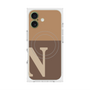 プレミアムスクエアケース with MagSafe［ オリジナル - initial two tone - N brown ］