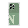 プレミアムスクエアケース with MagSafe［ オリジナル - initial two tone - N green ］