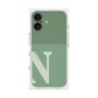 プレミアムスクエアケース with MagSafe［ オリジナル - initial two tone - N green ］