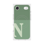 プレミアムスクエアケース with MagSafe［ オリジナル - initial two tone - N green ］