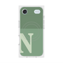 プレミアムスクエアケース with MagSafe［ オリジナル - initial two tone - N green ］