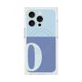 プレミアムスクエアケース with MagSafe［ オリジナル - initial two tone - O blue ］
