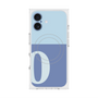 プレミアムスクエアケース with MagSafe［ オリジナル - initial two tone - O blue ］