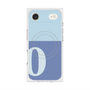 プレミアムスクエアケース with MagSafe［ オリジナル - initial two tone - O blue ］