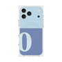 プレミアムスクエアケース with MagSafe［ オリジナル - initial two tone - O blue ］