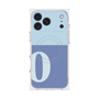 プレミアムスクエアケース with MagSafe［ オリジナル - initial two tone - O blue ］