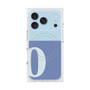 プレミアムスクエアケース with MagSafe［ オリジナル - initial two tone - O blue ］