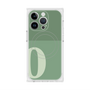 プレミアムスクエアケース with MagSafe［ オリジナル - initial two tone - O green ］