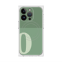 プレミアムスクエアケース with MagSafe［ オリジナル - initial two tone - O green ］