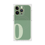 プレミアムスクエアケース with MagSafe［ オリジナル - initial two tone - O green ］