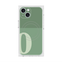 プレミアムスクエアケース with MagSafe［ オリジナル - initial two tone - O green ］