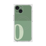 プレミアムスクエアケース with MagSafe［ オリジナル - initial two tone - O green ］