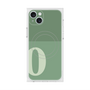プレミアムスクエアケース with MagSafe［ オリジナル - initial two tone - O green ］