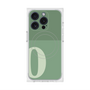 プレミアムスクエアケース with MagSafe［ オリジナル - initial two tone - O green ］