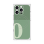プレミアムスクエアケース with MagSafe［ オリジナル - initial two tone - O green ］