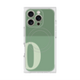 プレミアムスクエアケース with MagSafe［ オリジナル - initial two tone - O green ］