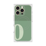 プレミアムスクエアケース with MagSafe［ オリジナル - initial two tone - O green ］