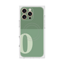 プレミアムスクエアケース with MagSafe［ オリジナル - initial two tone - O green ］