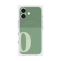 プレミアムスクエアケース with MagSafe［ オリジナル - initial two tone - O green ］
