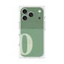 プレミアムスクエアケース with MagSafe［ オリジナル - initial two tone - O green ］