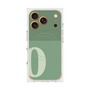 プレミアムスクエアケース with MagSafe［ オリジナル - initial two tone - O green ］