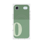 プレミアムスクエアケース with MagSafe［ オリジナル - initial two tone - O green ］