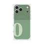 プレミアムスクエアケース with MagSafe［ オリジナル - initial two tone - O green ］