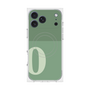 プレミアムスクエアケース with MagSafe［ オリジナル - initial two tone - O green ］