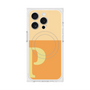 プレミアムスクエアケース with MagSafe［ オリジナル - initial two tone - P orange ］