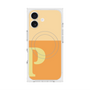 プレミアムスクエアケース with MagSafe［ オリジナル - initial two tone - P orange ］