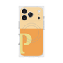 プレミアムスクエアケース with MagSafe［ オリジナル - initial two tone - P orange ］
