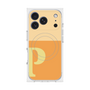 プレミアムスクエアケース with MagSafe［ オリジナル - initial two tone - P orange ］