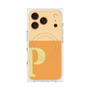 プレミアムスクエアケース with MagSafe［ オリジナル - initial two tone - P orange ］