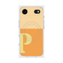 プレミアムスクエアケース with MagSafe［ オリジナル - initial two tone - P orange ］