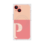 プレミアムスクエアケース with MagSafe［ オリジナル - initial two tone - P pink ］