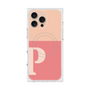 プレミアムスクエアケース with MagSafe［ オリジナル - initial two tone - P pink ］